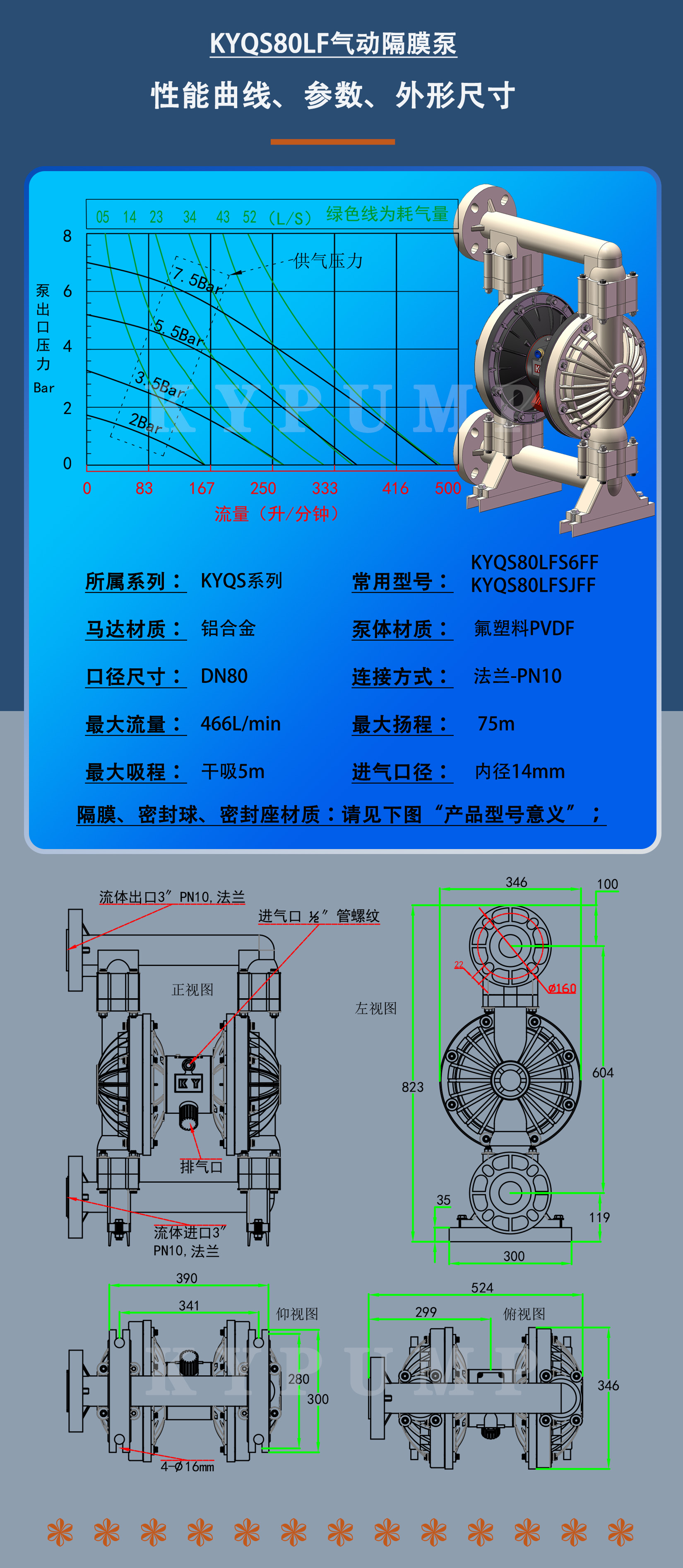 KYQS80LF泵詳細參數