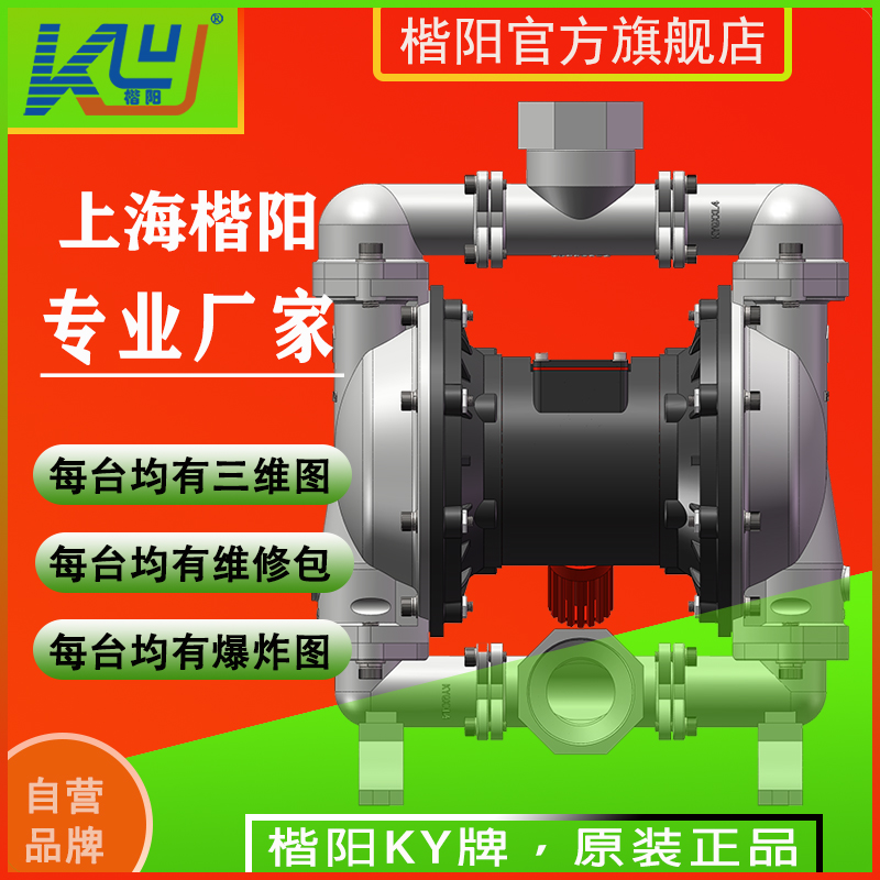 KYQS65L6不銹鋼316L氣動(dòng)隔膜泵2