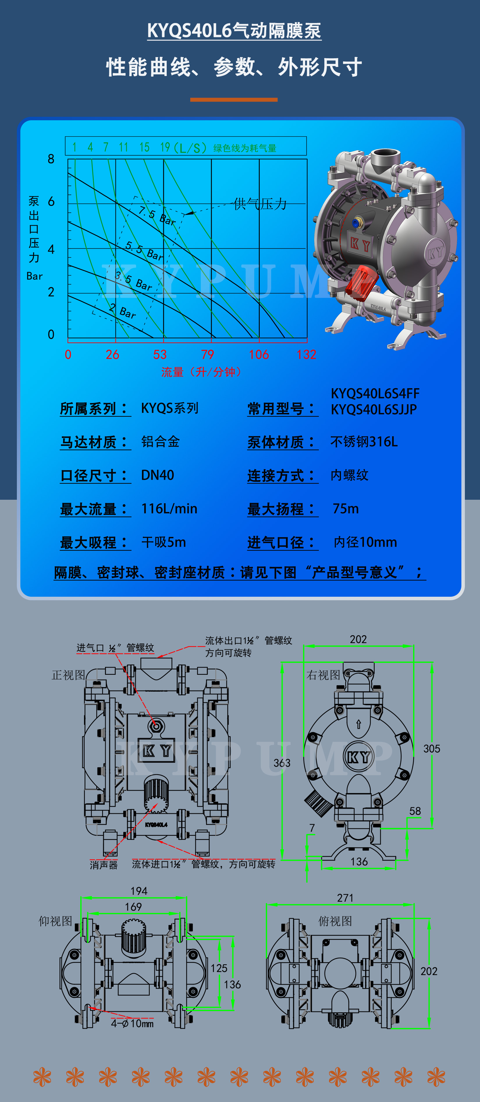 KYQS40L6泵詳細(xì)參數(shù)